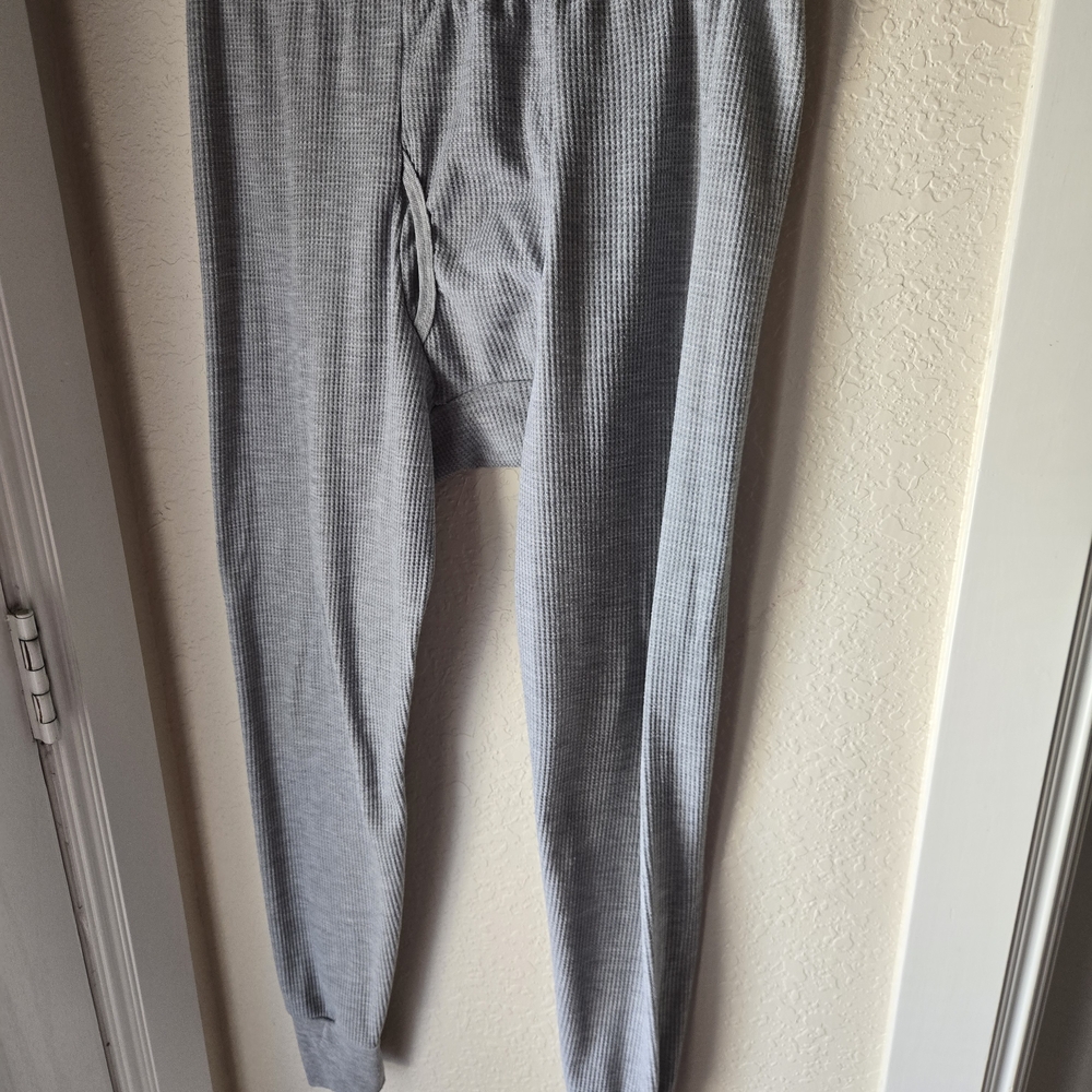 Men's Grey Ribbed Jogger Sweatpants